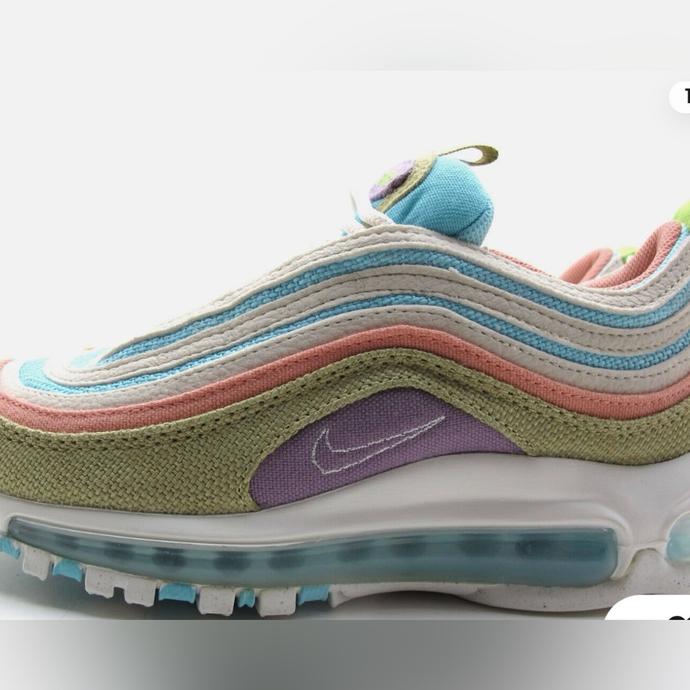 Nike Air Max 97 SE Sun Club Copa Wheat Grass Multi Pastel Sneakers, Size 4Y